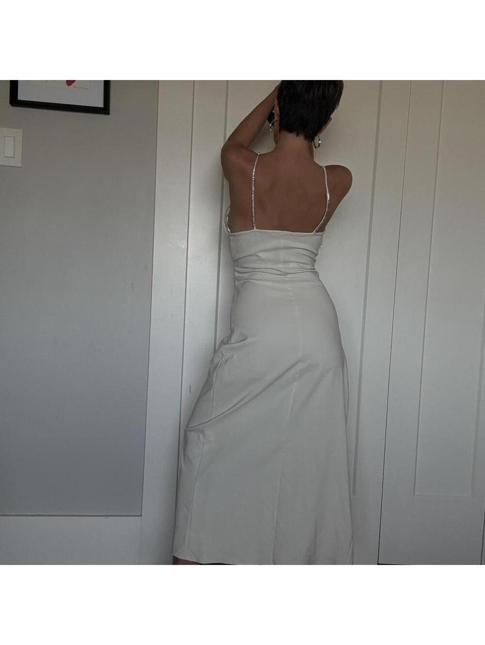 Zara White Midi Dress - Picture 6 of 8